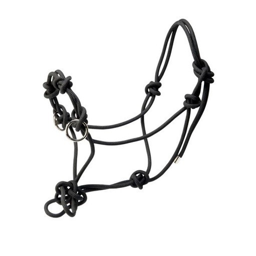 HORSE HALTER Knotted Rope Side Pull Bitless Training 4-Knot Average Size FARO