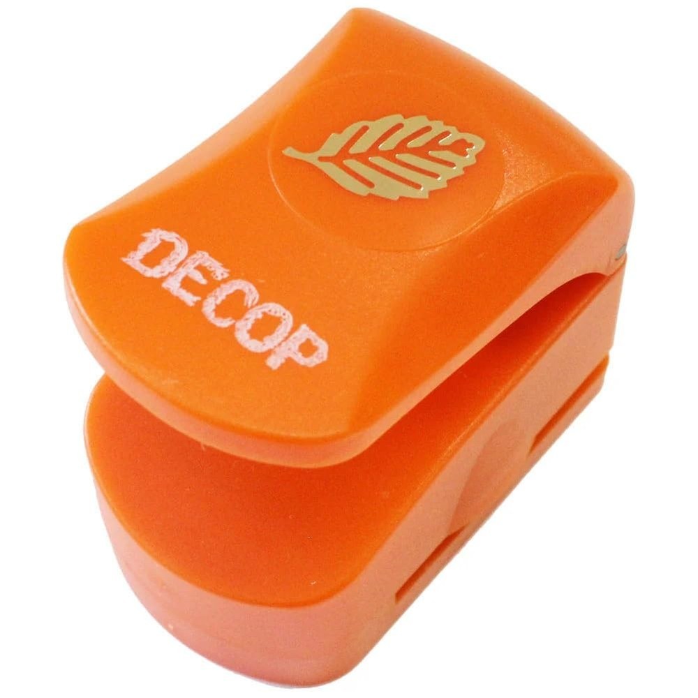 Paper Intelligence DECOP Craft Punch, Embossed Leaf, Small, orange
