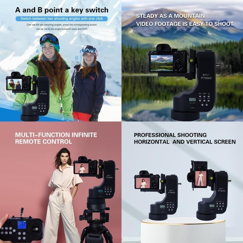 ZIFON PT5000 360 Auto Motorized Rotating Panoramic Head Stabilizer Camera DSLR