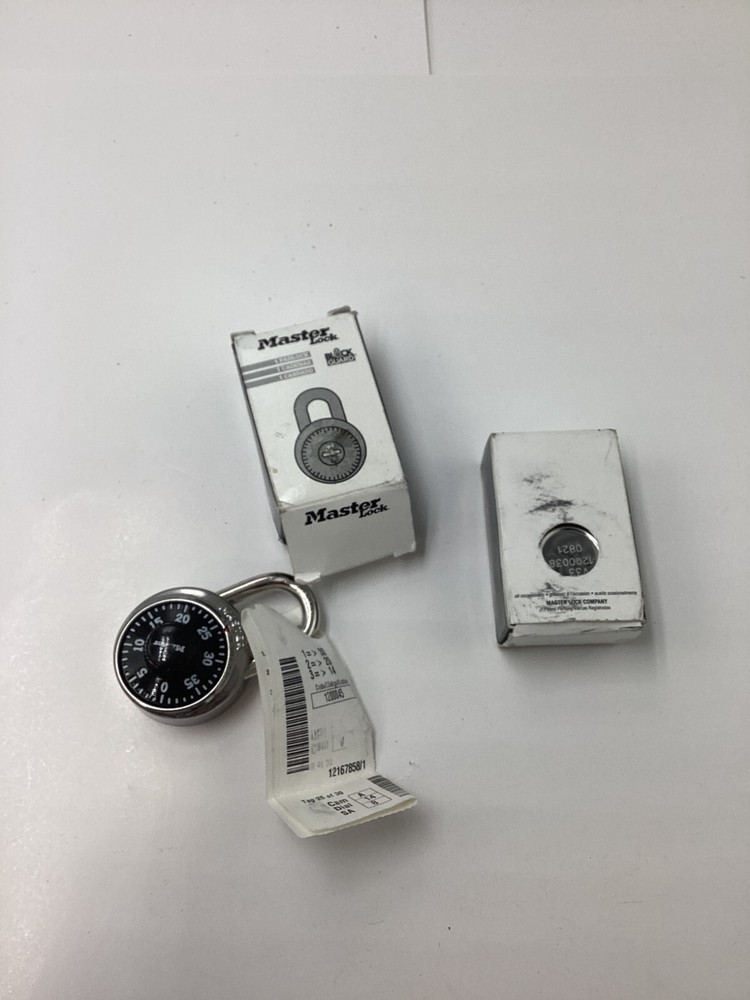 (QTY 2) Master Lock Preset Combination Padlock Black Dial