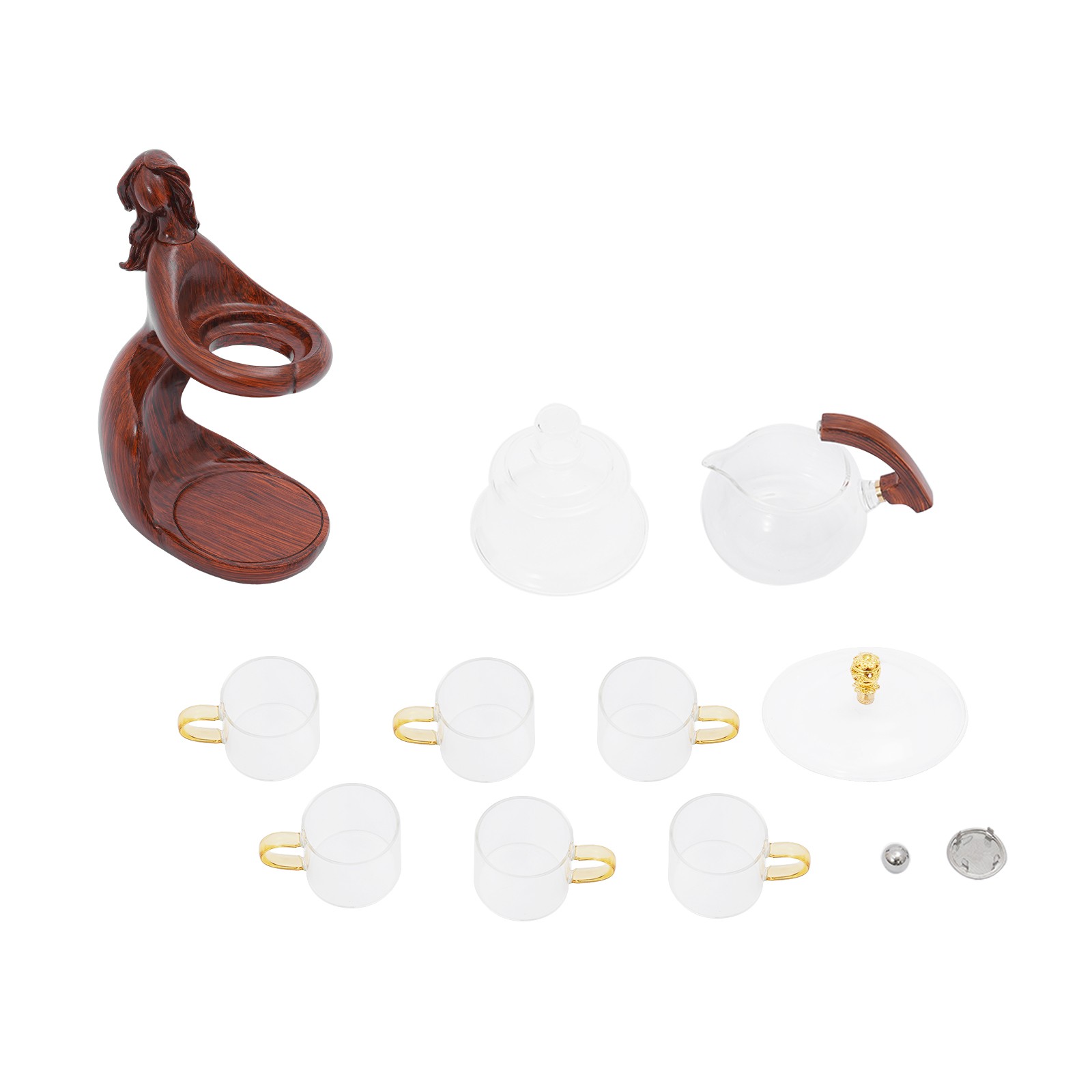 NEW Teapot Set, Semi Automatic Tea Set, Tea Set with 6 Small Cups