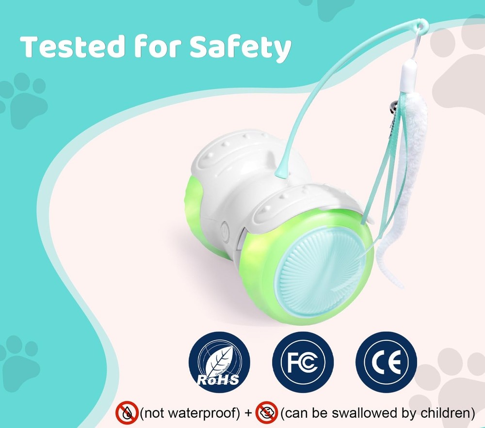 Remote Control Cat Toy with Auto Mode - Interactive Cat Toy Feather... Fast Ship
