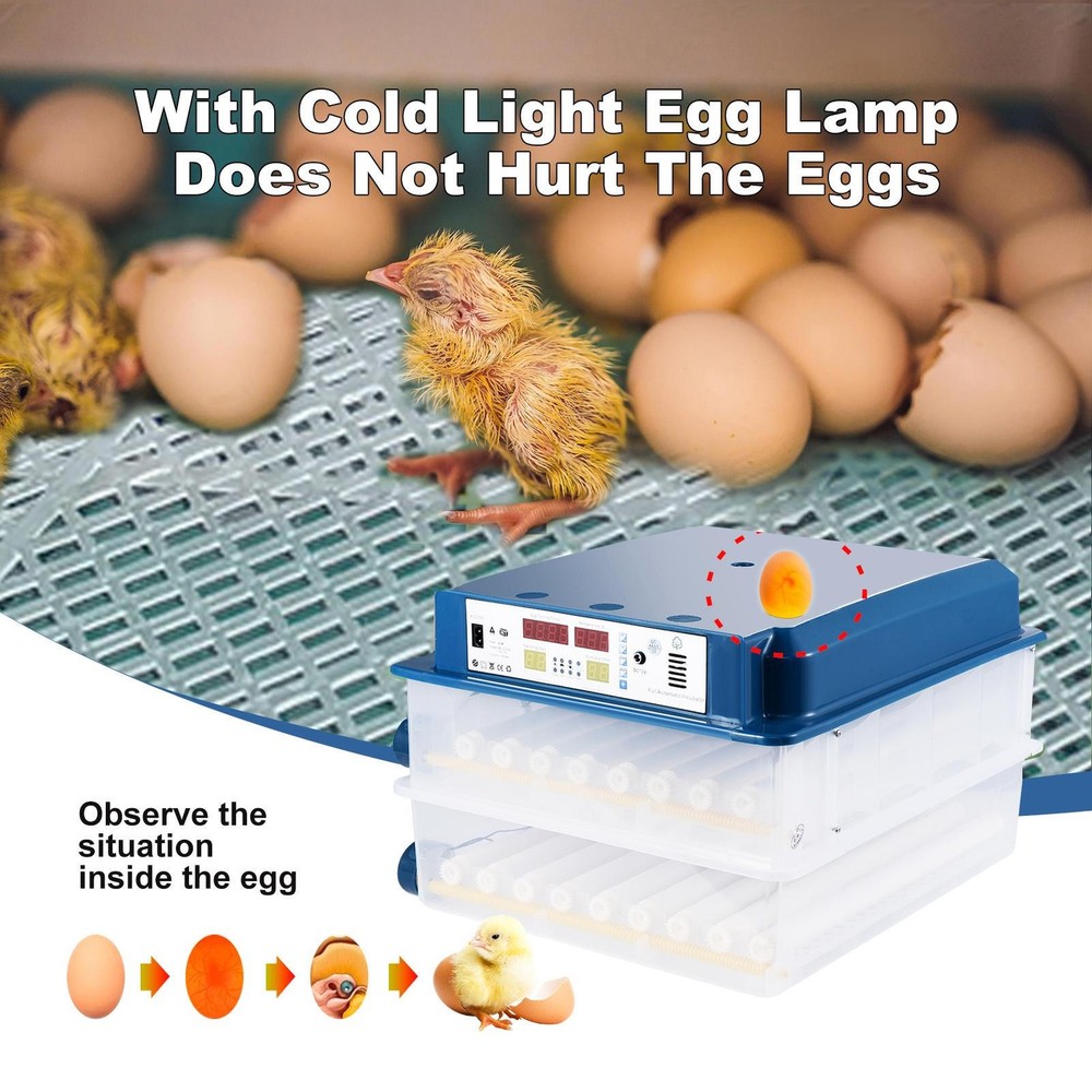 120 Eggs Incubator Temperature Control Automatic Digital Chicken Egg Hatcher