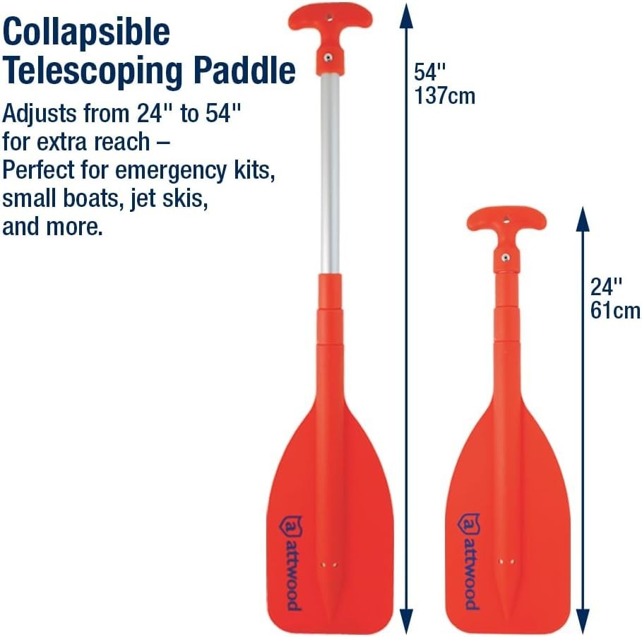 Emergency Telescoping Paddle Boating Orange