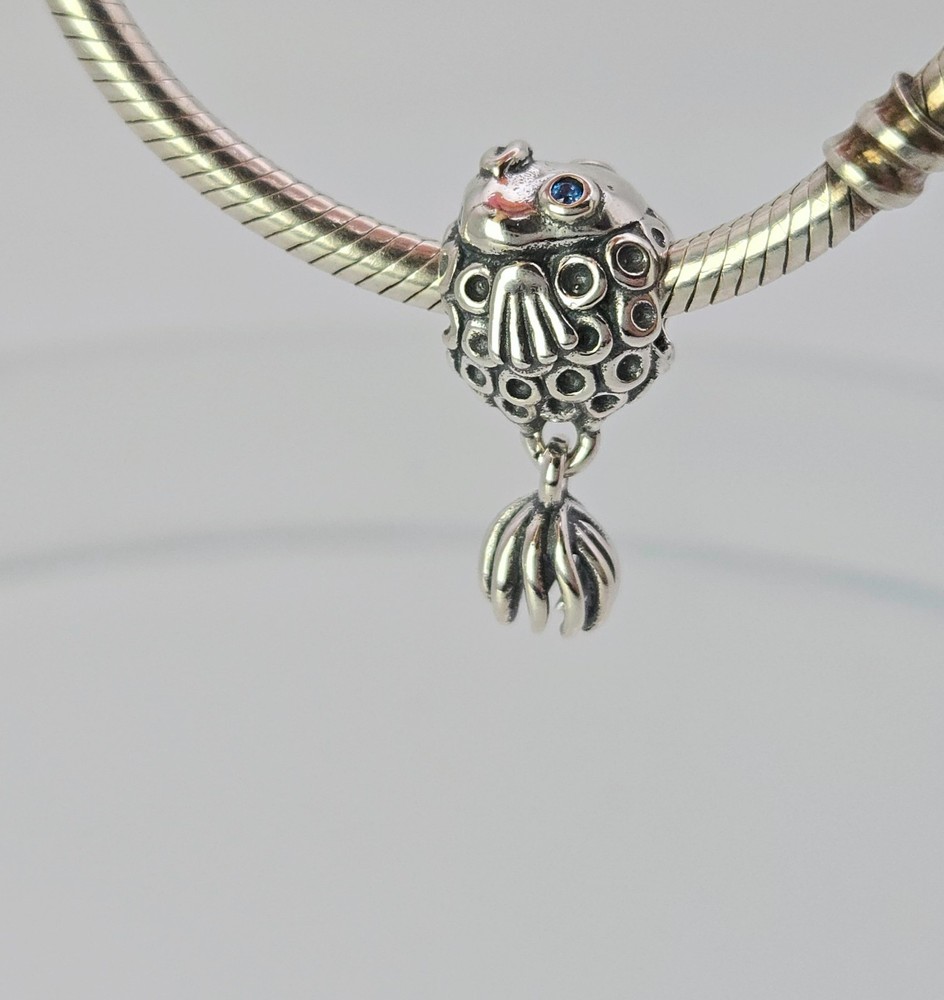 Authentic Pandora Silver Angel Fish Charm