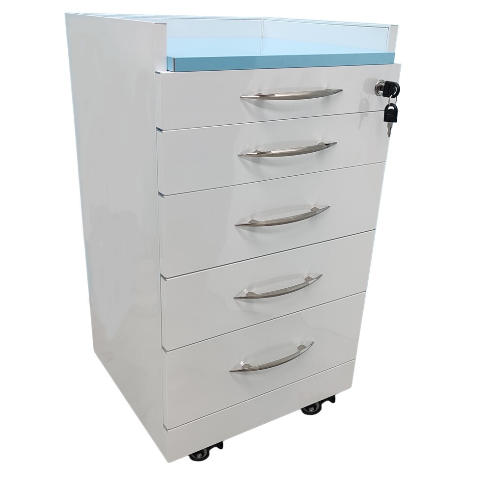 1 PC 4 Drawer Removable Assistant Mobile Cabinet w/Divider Bracket Locks