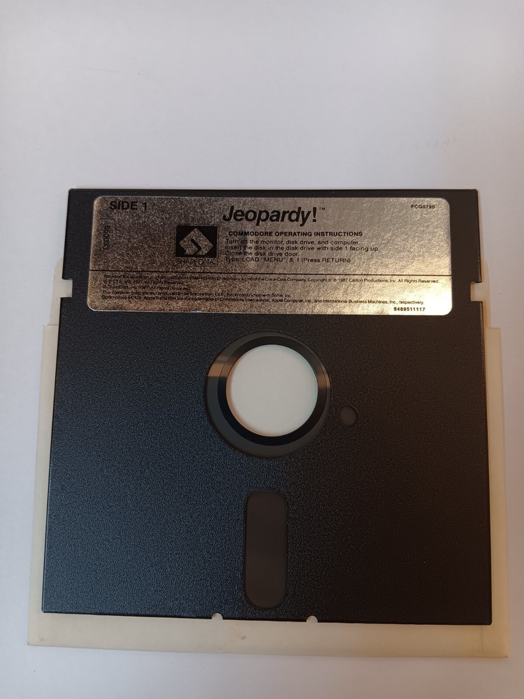 Commodore 64 Jeopardy Official TV Game Show Computer Game Software Tested/Works