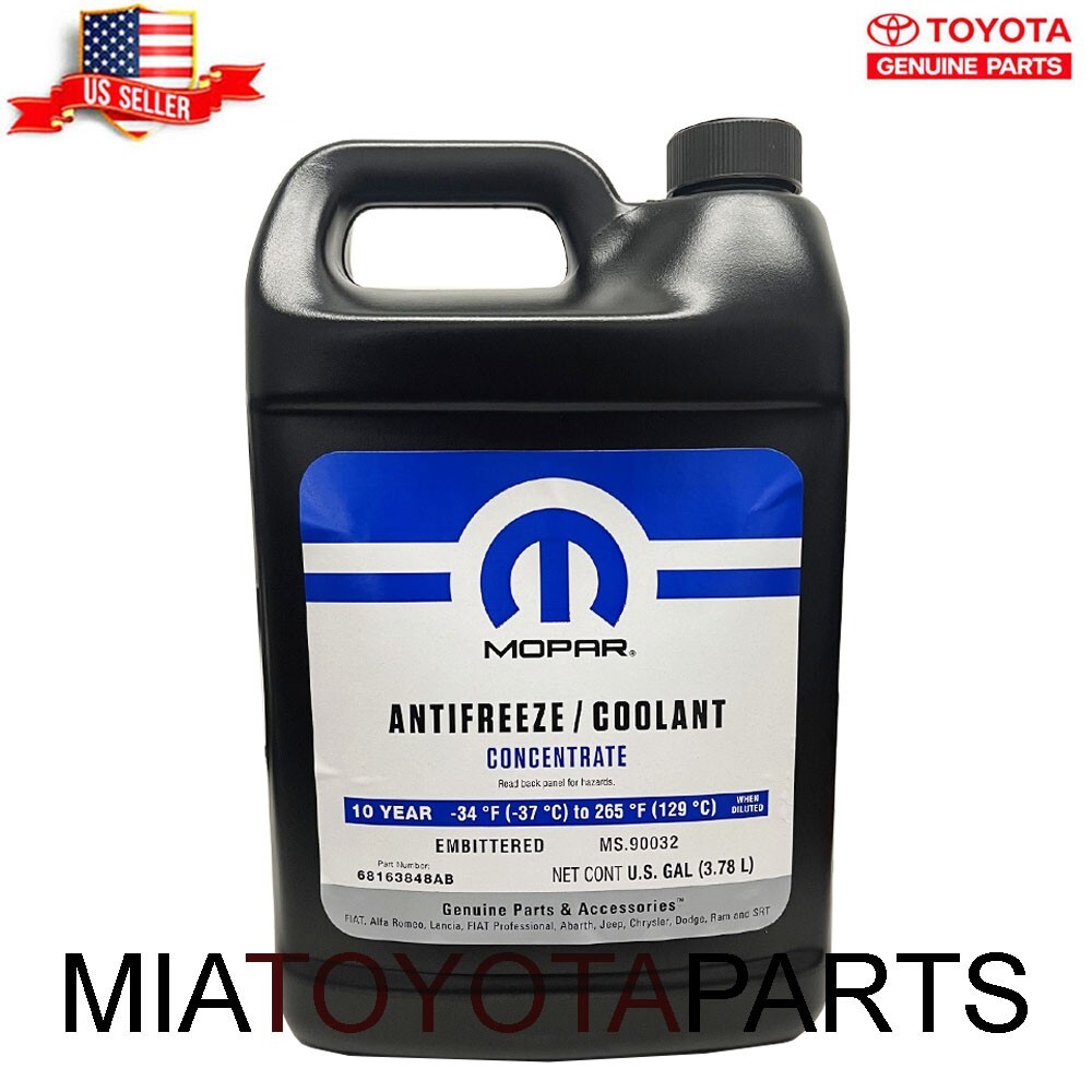 2 Gal OEM Mopar 10 Year/150,000 Mile Antifreeze Coolant Concentrate 68163848AB