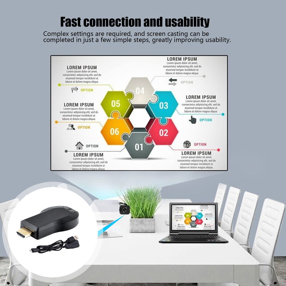 TV Mirroring Device Screen Cast Wireless Display Adapter TV Screen dependable