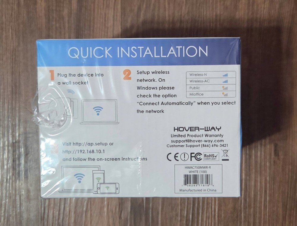 HOVER WAY AC750 MINI AC WIRELESS ROUTER/REPEATER