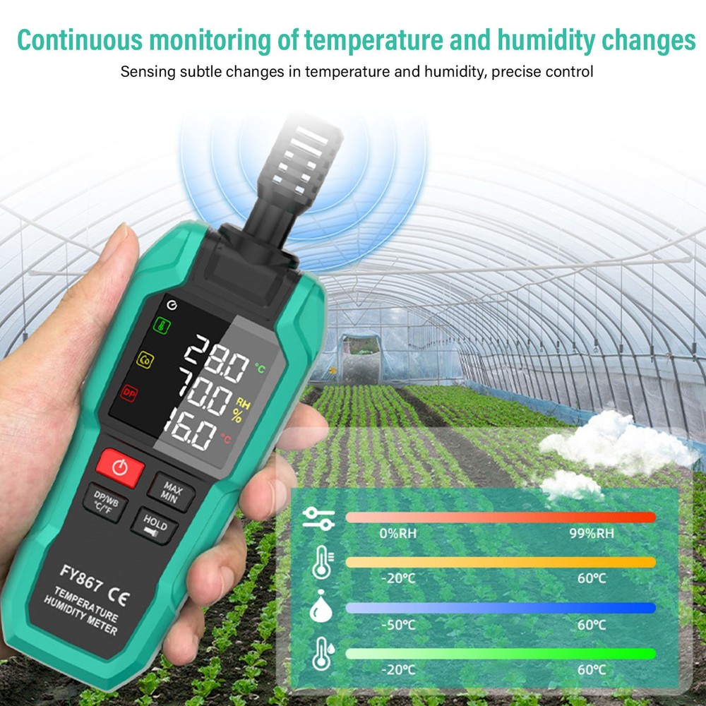 Digital Temperature Humidity Meter Relative Humidity Handheld Hygrometer