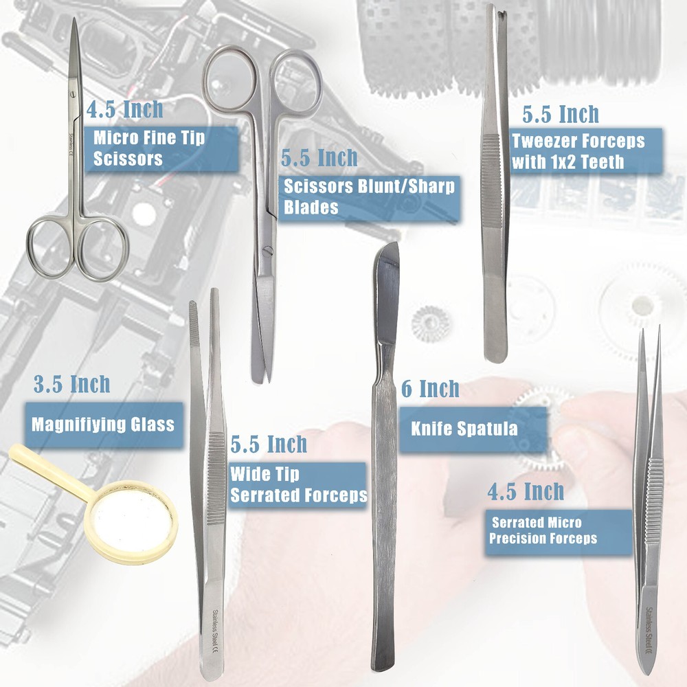 44PCS Gundam Model Tools Kit Modeler Basic Tools Craft Set for Gundam Car Model