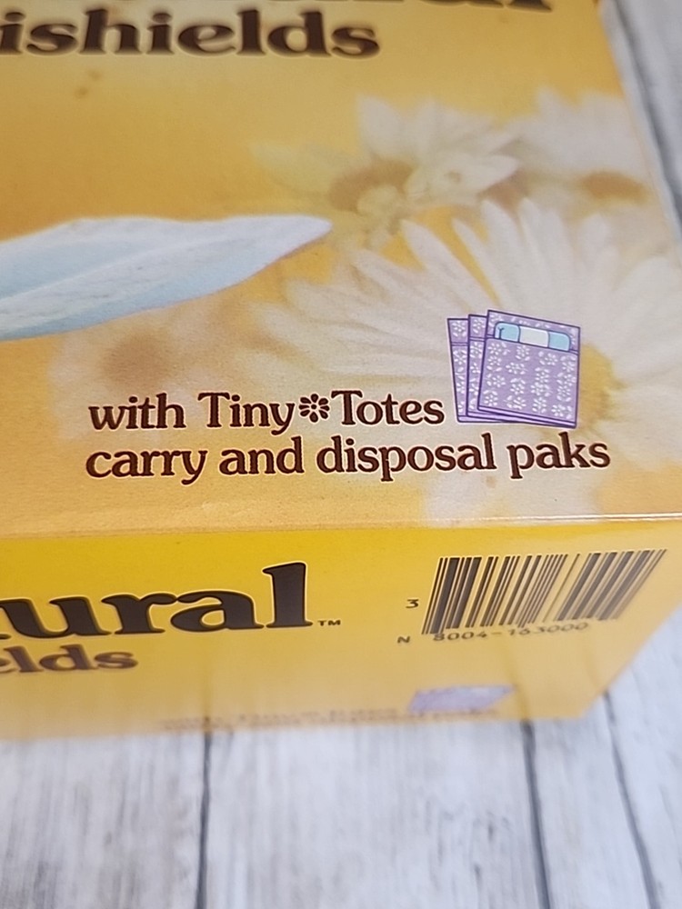 4 Box Lot VTG Sure & Natural Regular Maxishields Thin Full-Size Pads +Tiny Totes