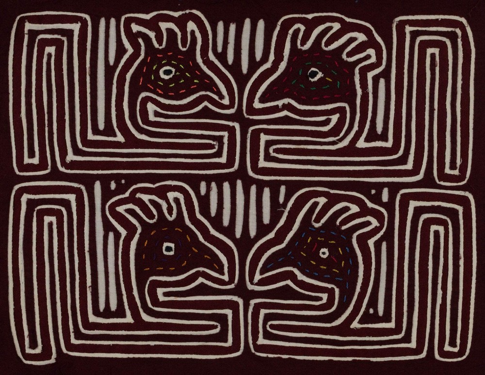 Burgundy And White Bird Head Mola