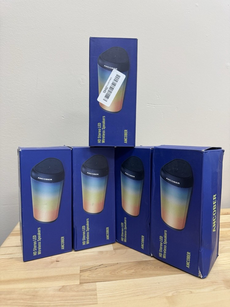 Ancober HD Stereo LED Wireless Speakers