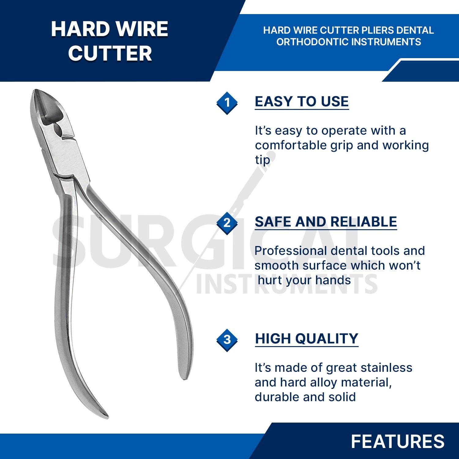 Heavy Duty Hard Wire Cutter Pliers Dental Distal Orthodontic Instruments