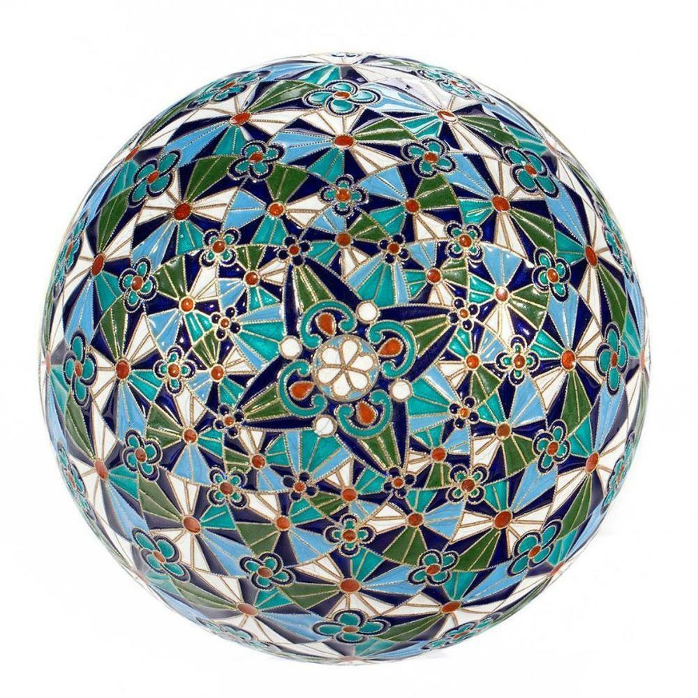 Antique Russian Enamel Silver Egg