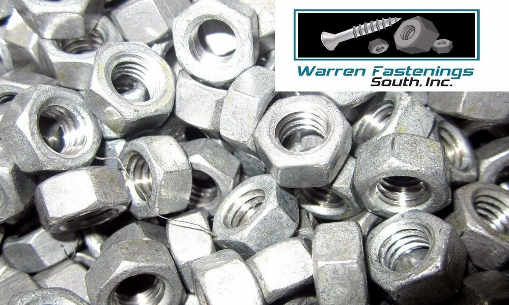 100 1/2-13 Finished Hex Nuts Hot Dipped Galvanized