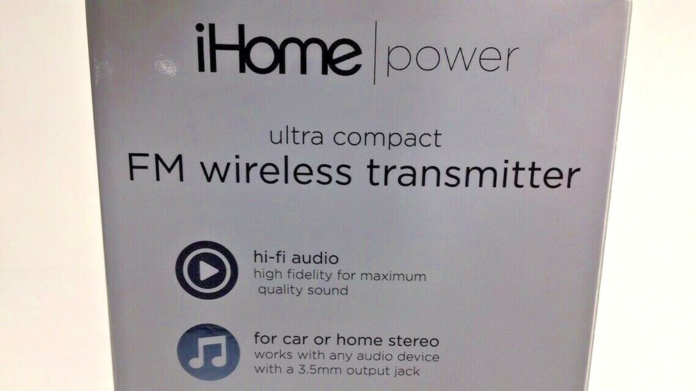 iHome IH-CA500B-AA FM Wireless Transmitter Ultra Compact for 3..5mm Aux Connect