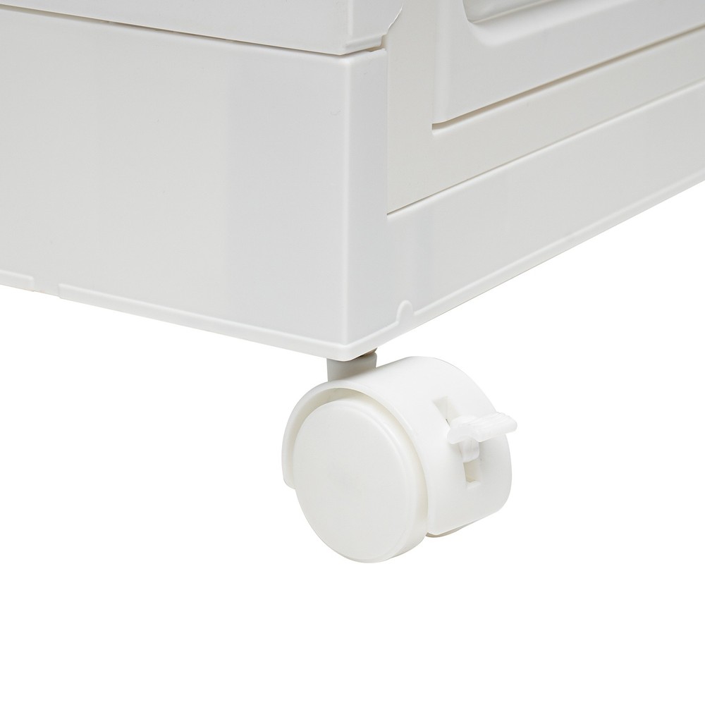 Plastic Collapsible Storage Bins with Lids & Wheels Stackable Closet Organizers