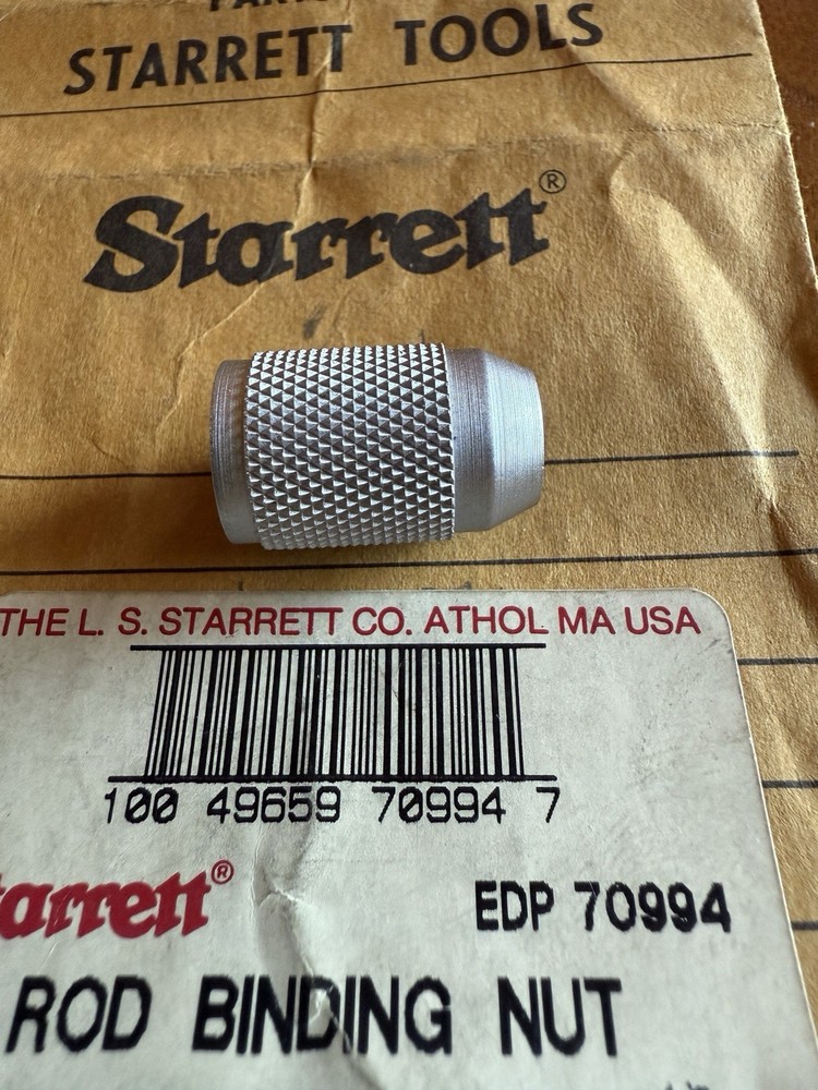 Starrett PT07386 Rod Binding Nut For 124C Micrometer