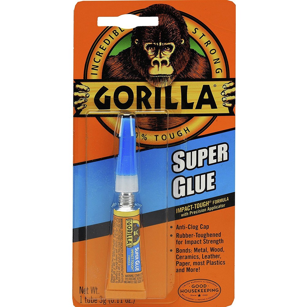 Gorilla Super Glue: 3g tube (Clear)