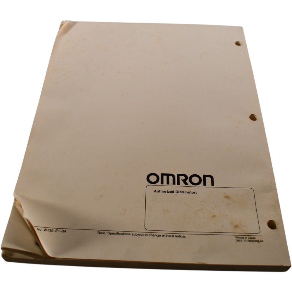 Omron C200H CPU01-E/03-E/11-E Operation Manual W130-E1-3A