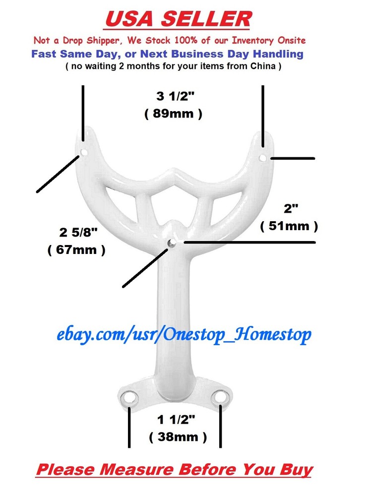 36"- 42" White Ceiling Fan Blade Arm, Replacement Bracket, Hunter & Hampton Bay