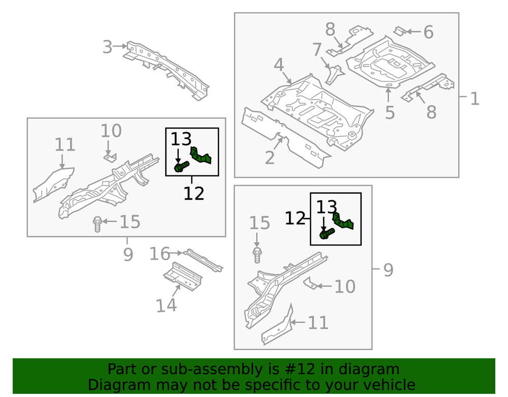 2020-2024 Ford Lincoln Mount Bracket - Frame Side