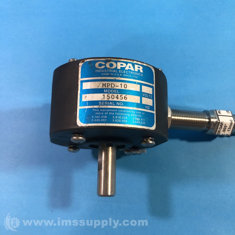 Copar MPD-10 Encoder, 10 PPR, 1/2 In Shaft USIP