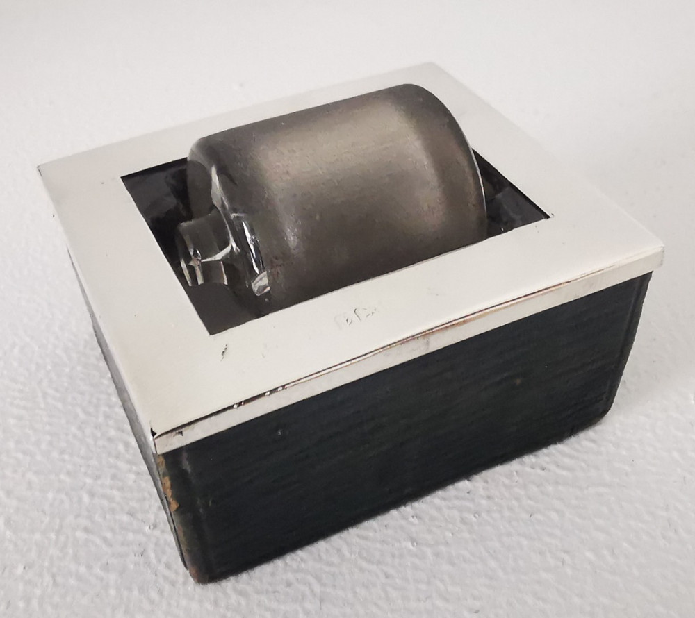 Antique Solid Silver Stamp Roller Moistener - Birm