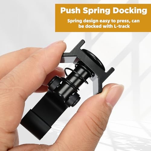 6Pcs L Track Hooks, L-Track Single Stud Tie Down Fitting, L-Track Spring 6pcs