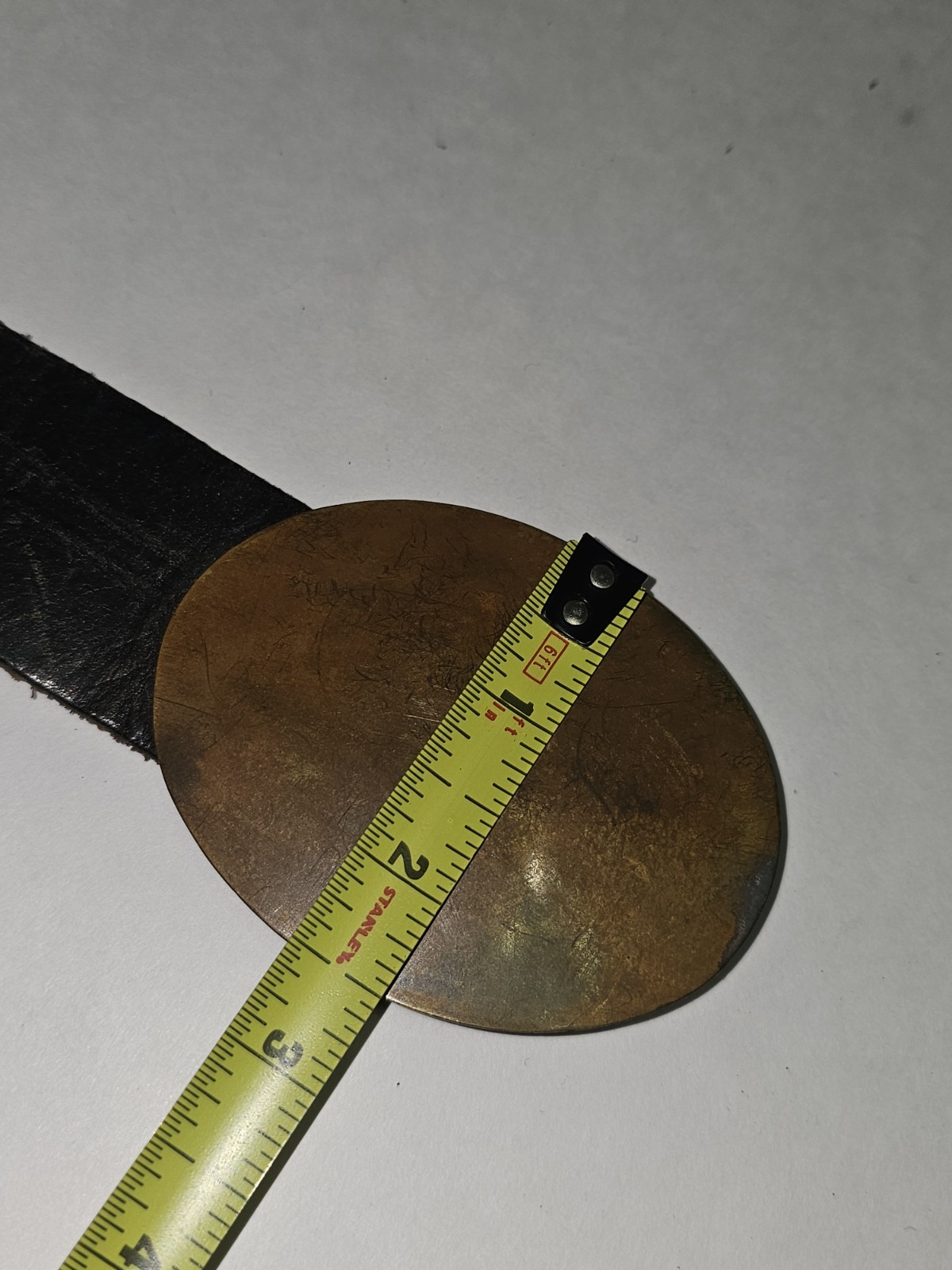 Oval Thin Brass Belt Buckle Marked 13th VA Regiment