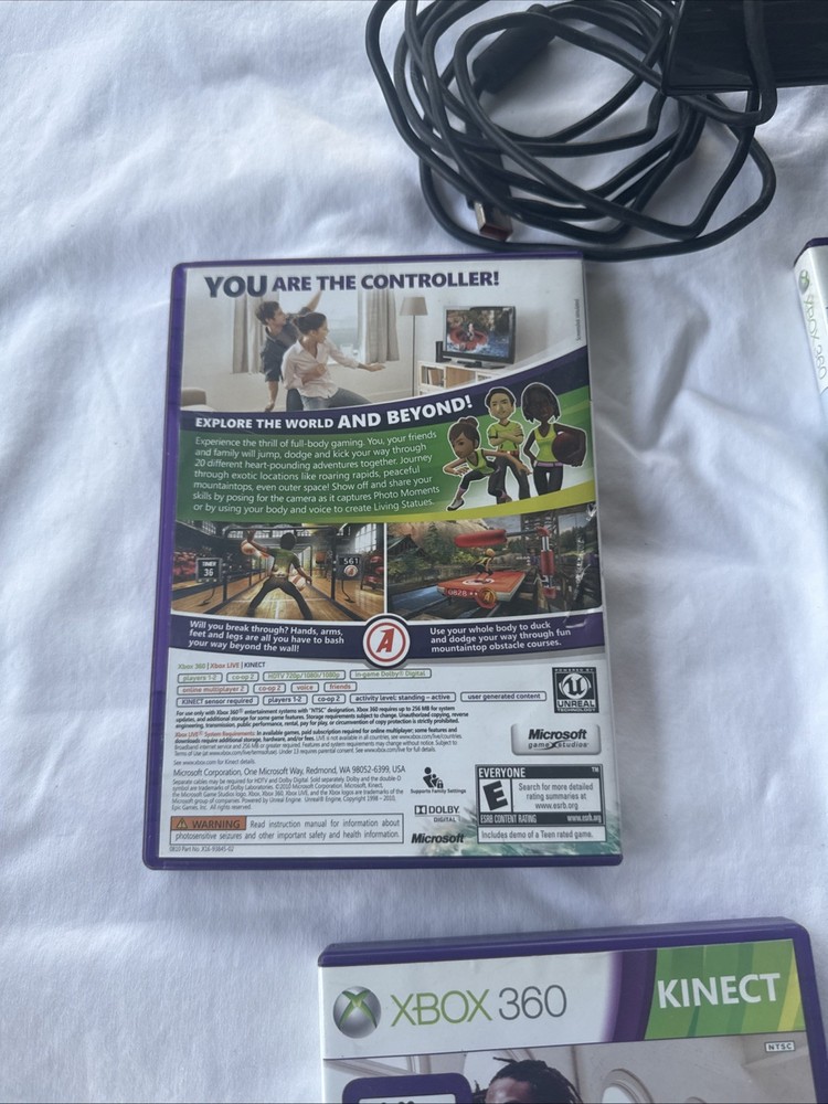 Microsoft Xbox 360 Kinect Connect Motion Sensor Bar W/ 4 Games!