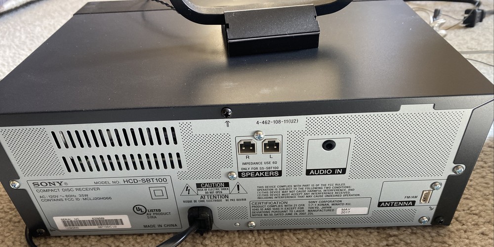 Sony HCD-SBT100 Bluetooth Micro Music System & Speakers (Tested & Working) Clean