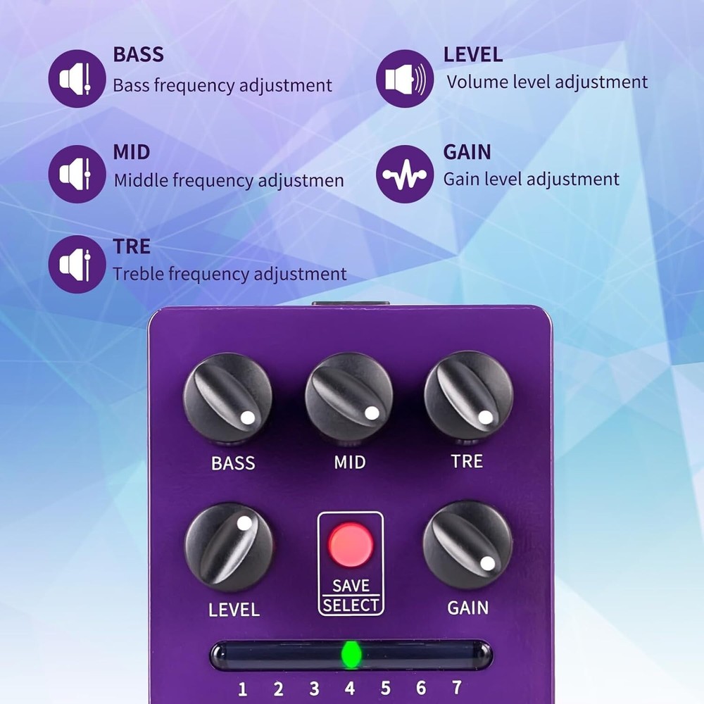 Compact Digital Preamp Pedal - 7 Models & Easy Customization for All Levels