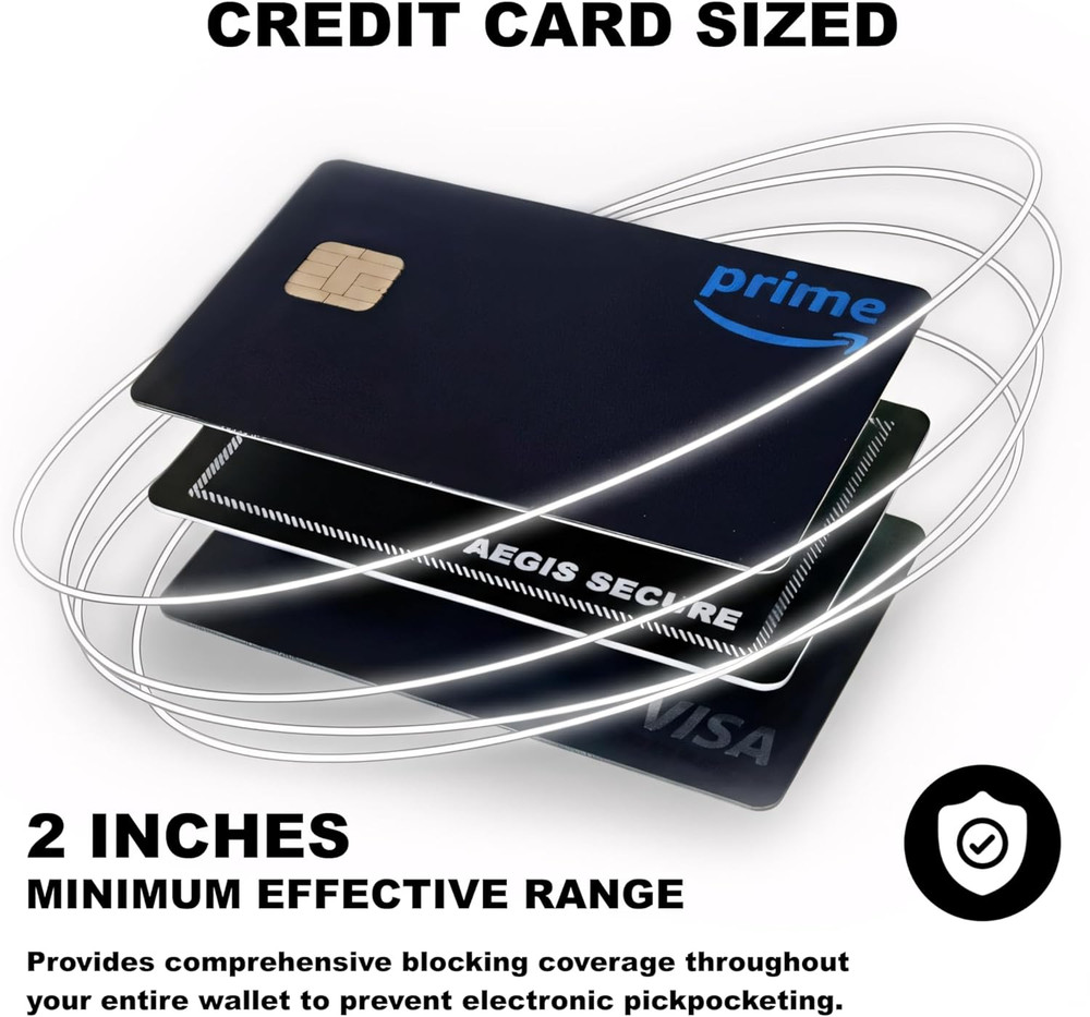 RFID Blocking Card – Active NFC Contactless Credit & Debit Card Protector, Anti-