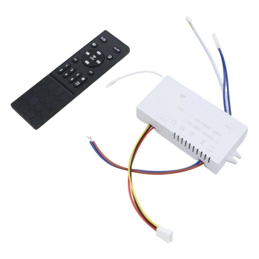 Remote Controller for LED Ceiling Fans with 6 Speed and Dimming Options
