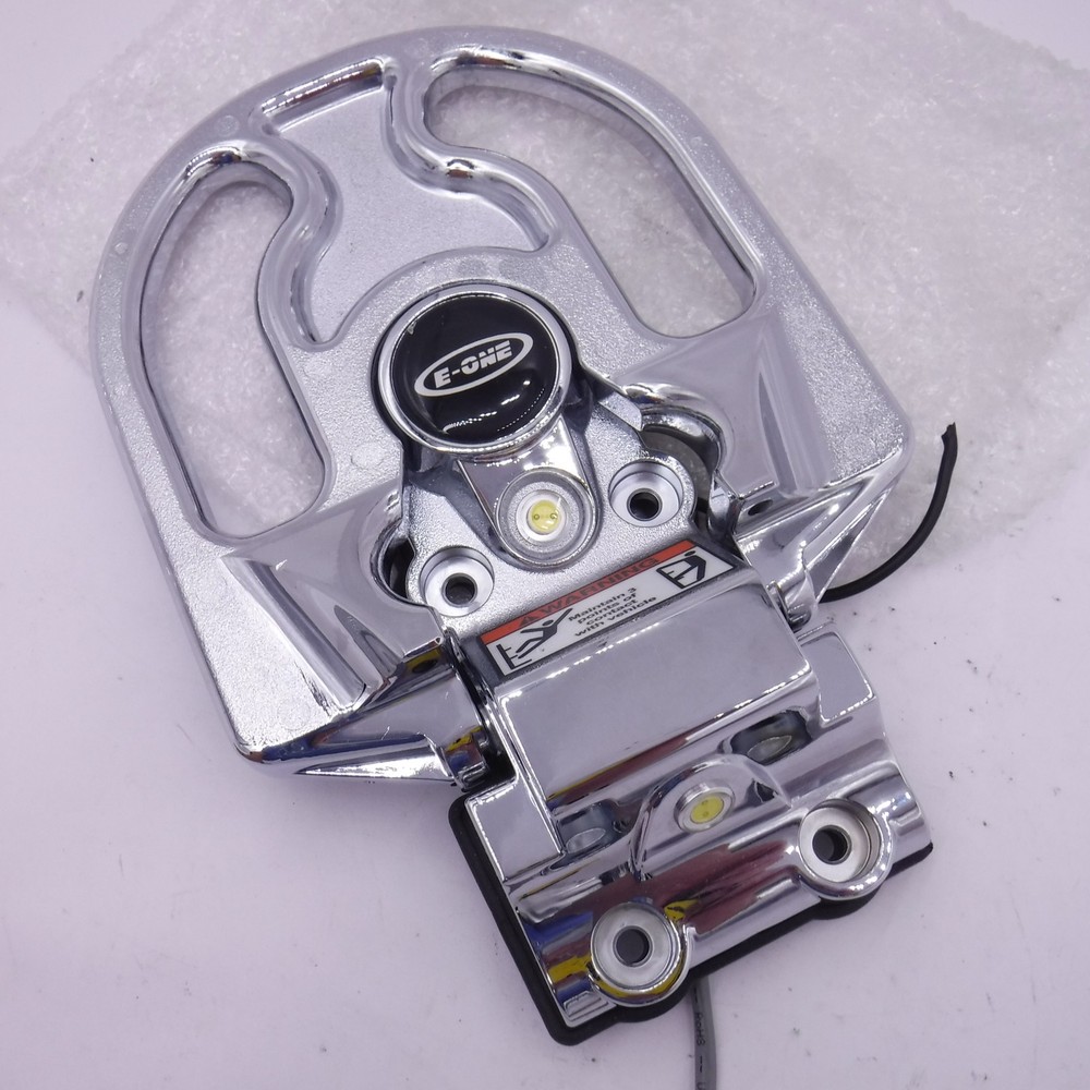 SEE DESC E-One Folding Step With 2 LED Lights Chrome