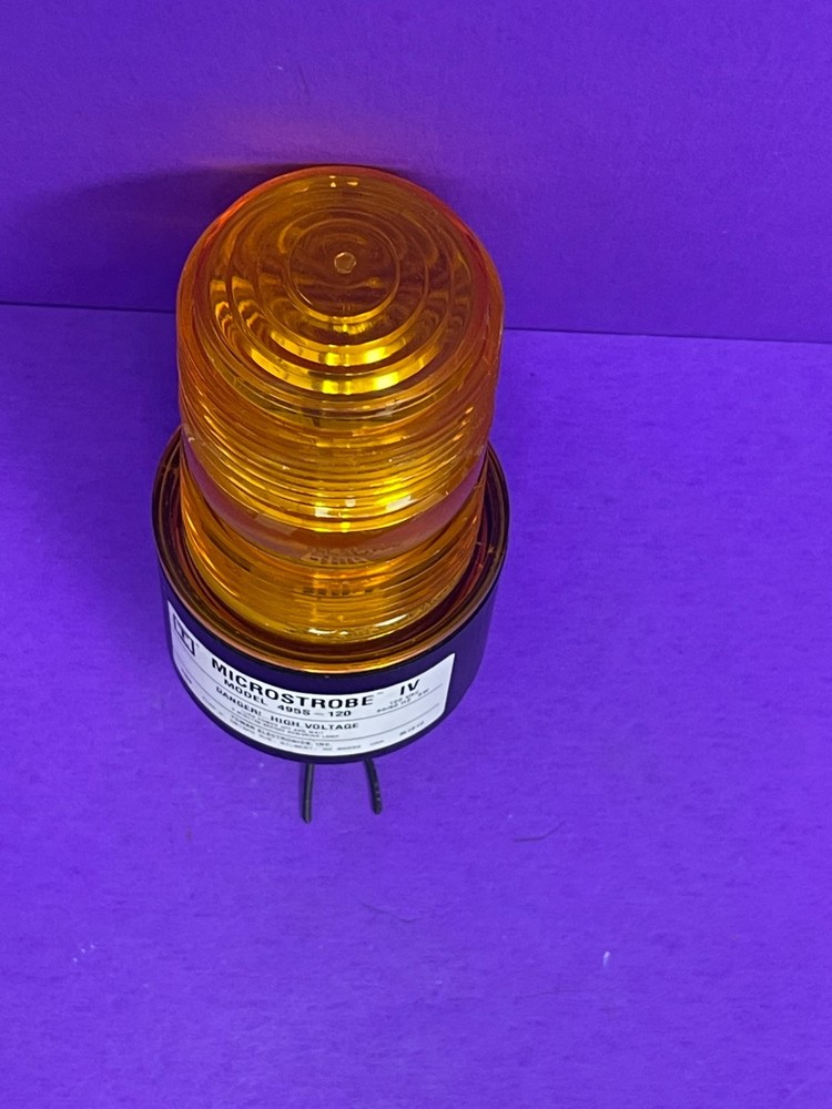 Tomar Electronics 495S-120 Amber Microstrobe Flashing Light 120V tested