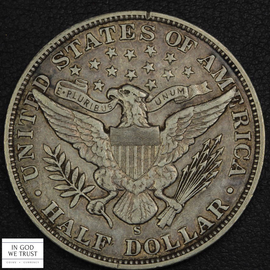 1903 S Barber Silver Half Dollar 50C - Cleaned