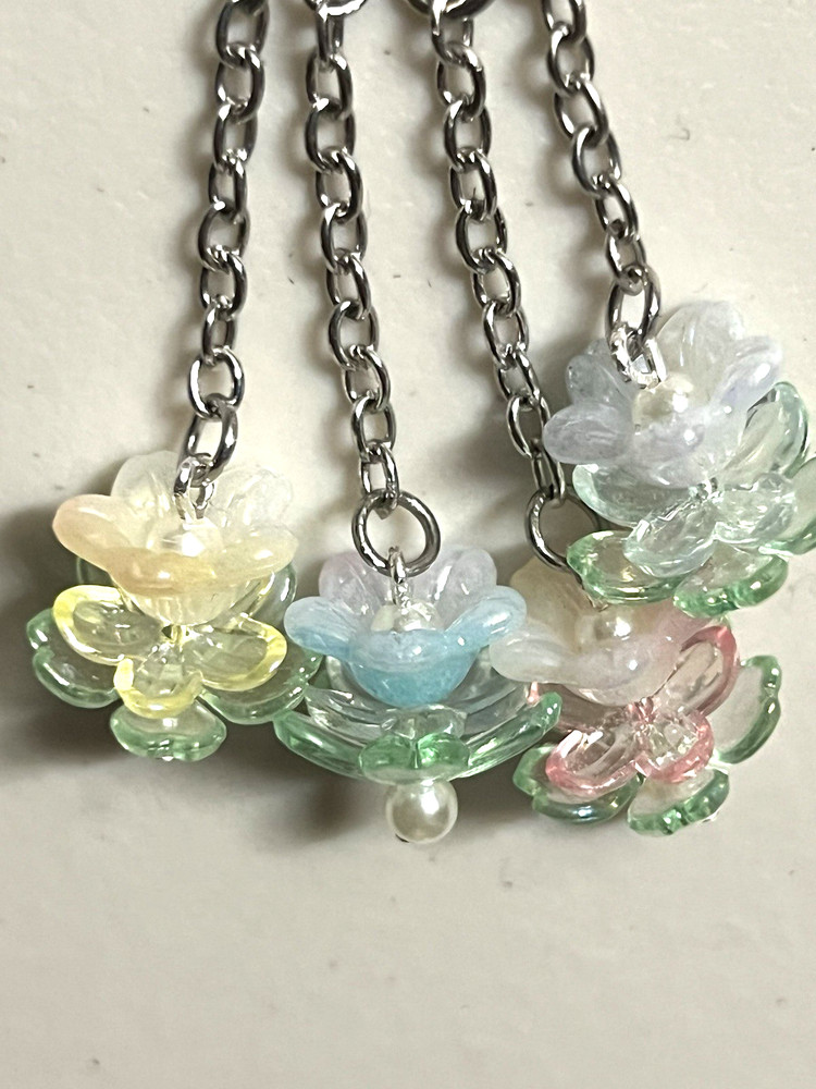 Multicolor Spring Themed Flower Phone Charm