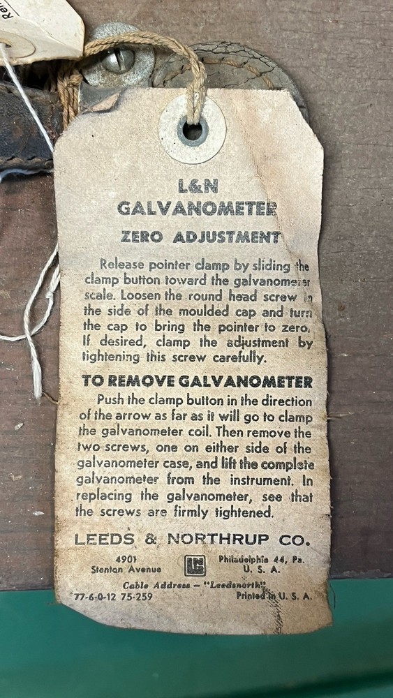 Leeds & Northrop Galvanometer