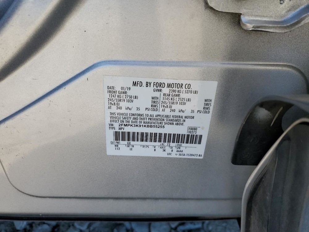 Console Front Floor Titanium Without Automatic Park Fits 19-24 EDGE 4518350