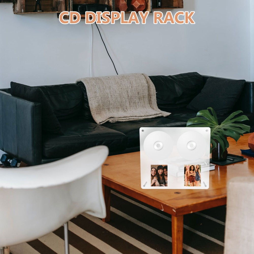Decorative Cd Stand Rack Record Display Frame Album Storage Case