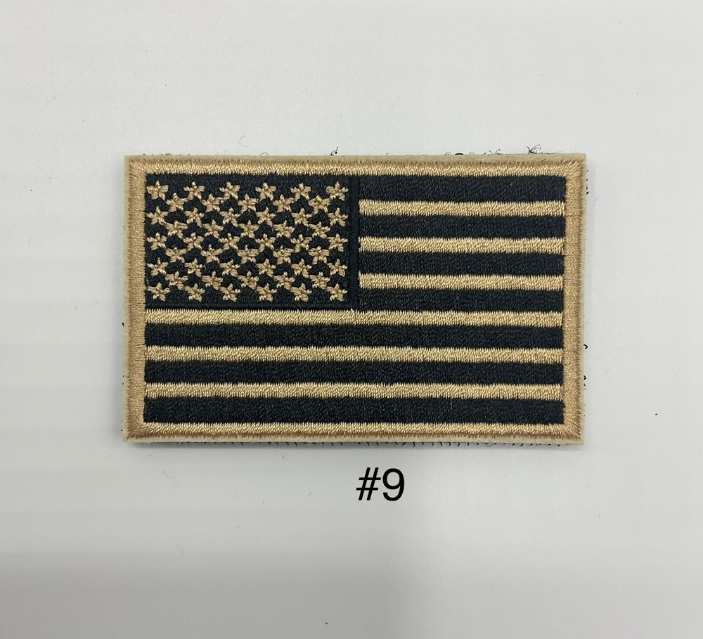 USA US Flag Forward Facing Patches 3x2"Morale HooK & Loop Fastener