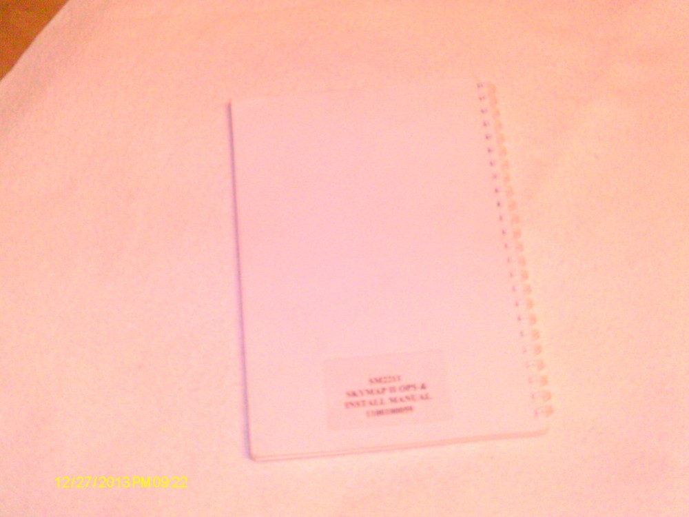 SKYFORCE SKYMAP II & TRACKER I PILOTS GUIDE & OPERATING MANUAL Bendix/King