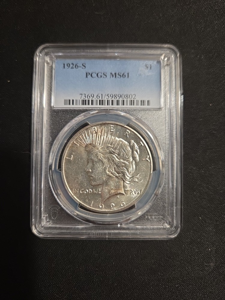 1926-S Peace Silver Dollar PCGS MS61