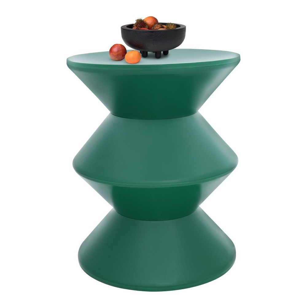 Green Side Table, PET Sofa Side Table, Modern Round End Table for Indoor Use
