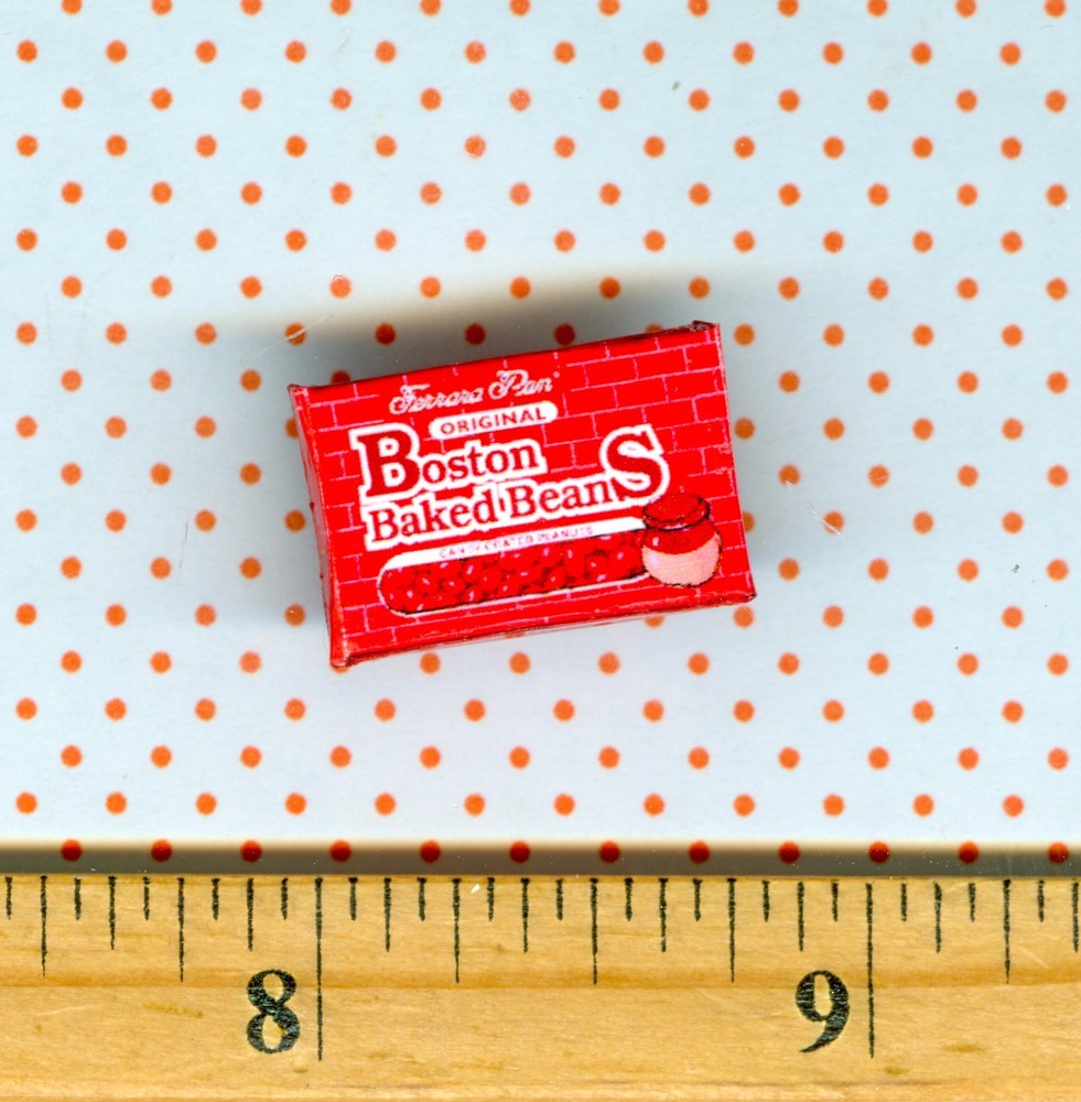 Dollhouse Miniatures  Size Brown Beans Candy Box